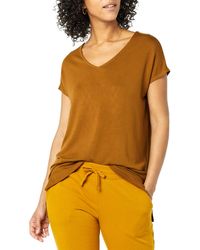 Amazon Essentials - Supersoft Terry Relaxed-fit Dolman-sleeve V-neck Tunic - Lyst