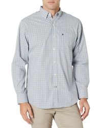 Izod Advantage Performance Long Sleeve Stretch Shirt in Blue for Men | Lyst