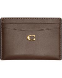 COACH - Refined Calf Leather Essential Card Case - Lyst