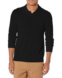 Vince - S Merino L/s Johnny Collar Polo Sweater - Lyst