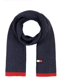 Tommy Hilfiger - Rubber Flag Patch Tipped Rib Scarf - Lyst