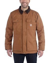 Carhartt - Mens Full Swing Relaxed Fit Washed Duck Insulated Traditional Coat - Lyst
