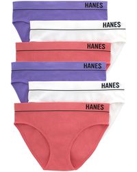 Hanes - Originals Seamless Stretch Rib Bikini Panties Pack - Lyst