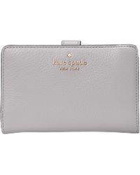 Kate Spade - Leila Pebbled Leather Medium Compact Bifold Wallet - Lyst