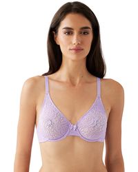 Wacoal - Halo Lace Unlined Mid Coverage Underwire Bra - Lyst