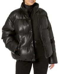 Velvet By Graham & Spencer - S Ally Faux Leather Puffer Jacket Coat - Lyst