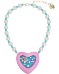Betsey Johnson - S Pool Party Heart Pendant Necklace - Lyst
