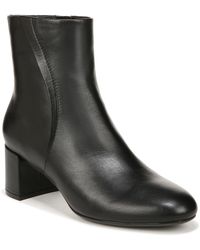 Naturalizer - S River Heeled Ankle Bootie Black Leather 6 M - Lyst
