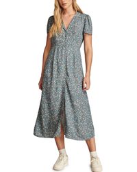 Lucky Brand - Collared Button Through Midi Dress - Lyst