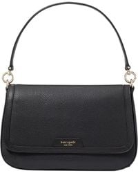 Kate Spade - Hudson Pebbled Leather Flap Shoulder Bag () Shoulder Handbags - Lyst