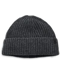Vince - S Cashmere Blend Shaker Stitch Knit Hat,charcoal,os - Lyst
