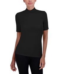 BCBGMAXAZRIA - Slim Fit Top 3/4 Sleeve Mock Neck Shirt - Lyst