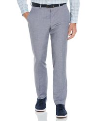 Perry Ellis - Big & Tall Slim Fit Linen Blend Textured Suit Pant - Lyst