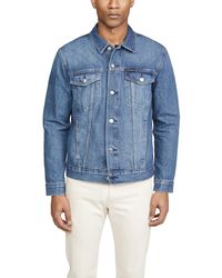 calvin klein archive stripe denim trucker jacket