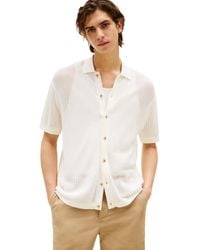 Tommy Hilfiger - Structured Knit Short Sleeve Regular Fit Overshirt - Lyst