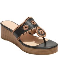 Jack Rogers - Jacks Mid Wedge-stacked-nappa Sandal - Lyst