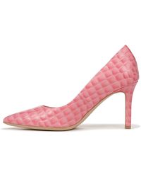 Naturalizer - S Anna Pointed Toe High Heel Pumps Flamingo Pink Croco Leather 10 W - Lyst