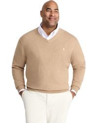 Izod - Big And Tall Premium Essentials Solid V-neck Sweater - Lyst