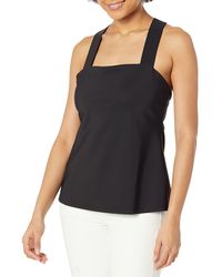 Theory - Womens Crossback Top In Precision Ponte Shirt - Lyst