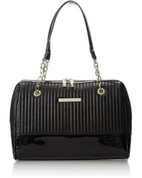 Anne Klein - Change The Channe Duffle Medium Top Handle Bag,black,one Size - Lyst