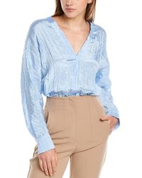 Vince - Crinkled Textured Blouse - Lyst