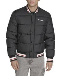 Champion - Varsity Bomber Puffer Jacket - Lyst