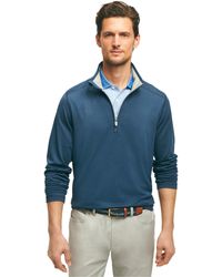 Brooks Brothers - Regular Fit Performance Stretch Long Sleeve Golf Half-zip Sweater - Lyst