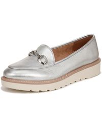 Naturalizer - S Adiline Bit Slip On Lightweight Loafer Silver Leather 11 W - Lyst