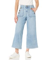 Nautica - Button Pocket Wide Leg Sailor Jeans - Lyst
