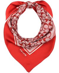 COACH - Vintage Signature C Printed Silk Square - Lyst