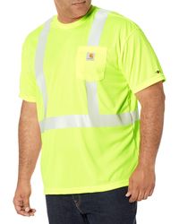 Carhartt - High Visibility Force Short Sleeve Class 2 Tee,brite Lime,xx-large - Lyst