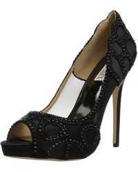 badgley mischka witney embellished peep toe pump