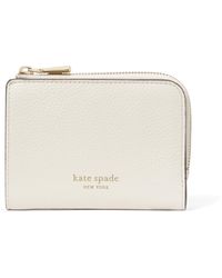 Kate Spade - Ava Colorblocked Pebbled Leather Zip Bifold Wallet - Lyst