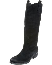 Sam Edelman - Lara Suede Cowboy Boot,black,6.5 M Us - Lyst