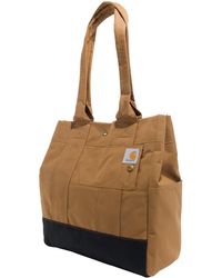 Carhartt - , Durable Bag With Snap Closure, Vertical Tote Brown, One Size - Lyst