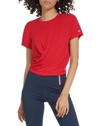Tommy Hilfiger - Cropped Fitness Tee Printed Reflective Logo T-shirt - Lyst