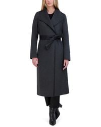 Tahari - Double-faced Luxury Soft Wool Blend Long Line Wrap Coat - Lyst