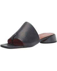 Franco Sarto - S Loran Slide Sandal Black Leather 6.5w - Lyst