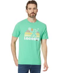 Lacoste - Short Sleeve Regular Fit Tee Shirt W/graphic On Front - Lyst