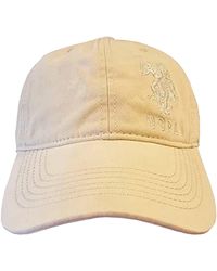 U.S. POLO ASSN. - Adjustable Cotton Baseball Hat With Curved Brim And Embroidered Large Horse Logo - Lyst