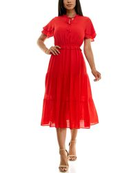Nanette Lepore - Maxi Carribean Texture Dress With Triple Tier Skirt - Lyst