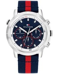 Tommy Hilfiger - Multifunction Nylon Wristwatch - Water Resistant Up To 5 Atm/50 Meters - Premium Fashion Timepiece For All Occasions - Lyst
