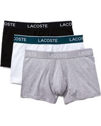 Lacoste - Casual Classic 3 Pack Cotton Stretch Trunks - Lyst