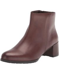 Naturalizer - S Bay Waterproof Heeled Ankle Boot Chocolate Brown Leather 8 W - Lyst