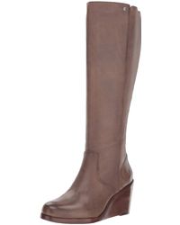 frye wedge tall boots
