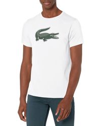 Lacoste - S Short Sleever Regular-fit Ultra Dry Croc Graphic Tee Shirt - Lyst