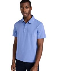 Vince - Garment Dye Short Sleeve Polo (Washed Periwinkle) Clothing - Lyst
