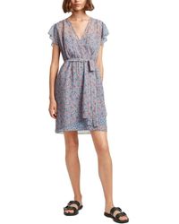 French Connection - Printed Tie Short Mini Dresses - Lyst