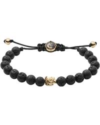 DIESEL - All-gender Stainless Steel And Beaded Bracelet - Lyst