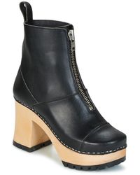 Swedish Hasbeens Grunge Boot Ankle - Black